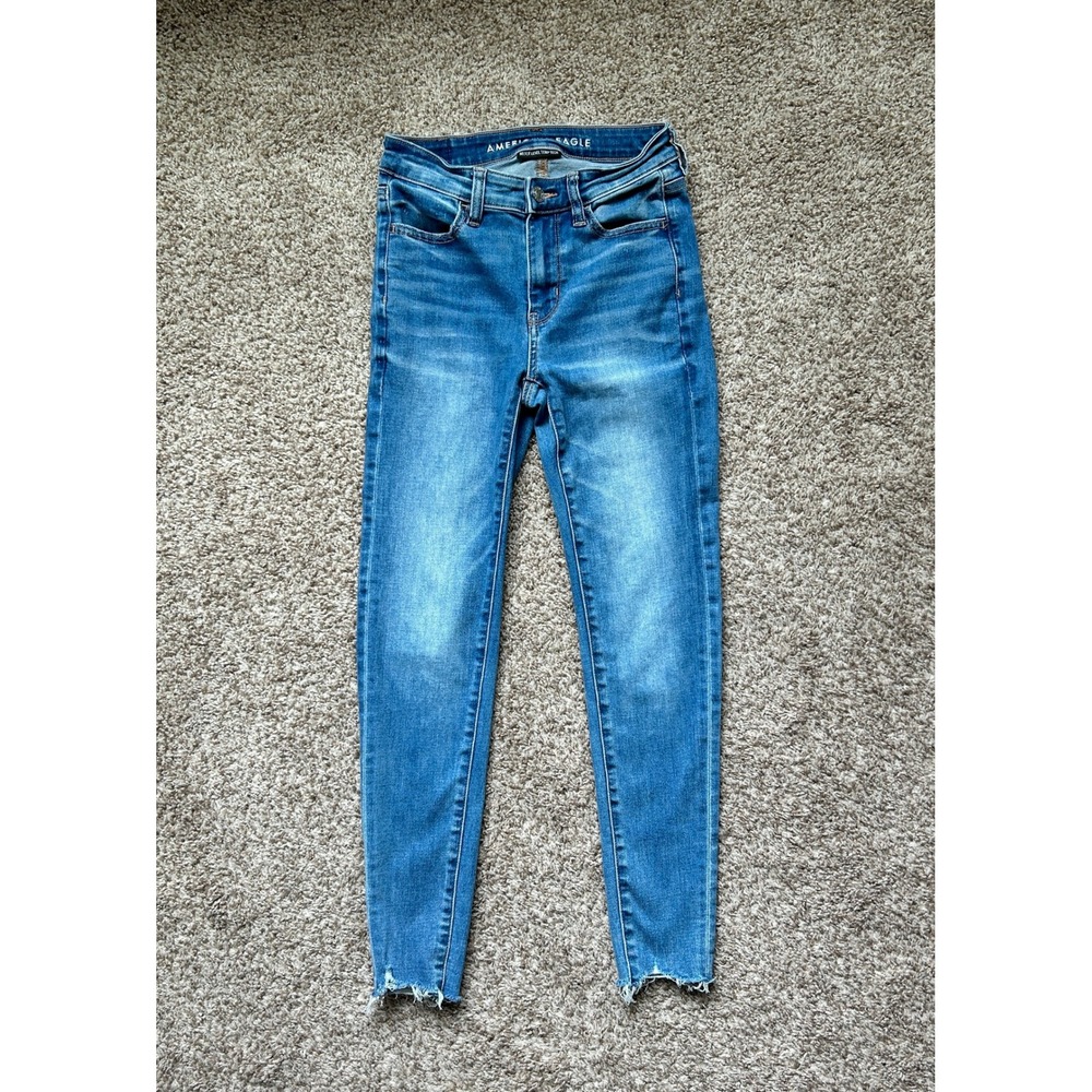 American Eagle Next Level Temp Tech I High Rise Skinny Jeans Medium Wash I 0 S